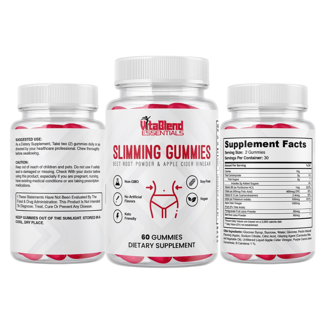 Showcasing Set of 3 Slimming Gummies product bottle