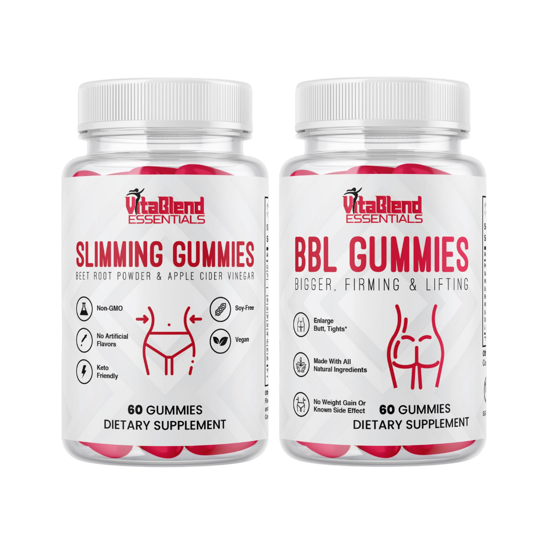 Product view of slimming gummies and BBL  Gummies